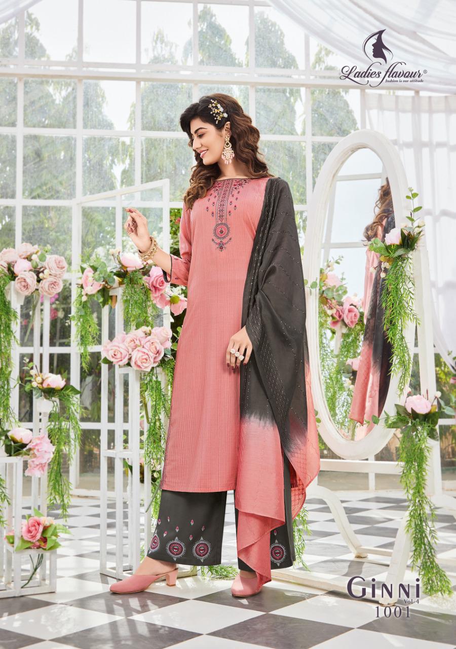 Ladies Flavour Ginni 4 Ethnic Wear Viscose Ready Made Designer Collection